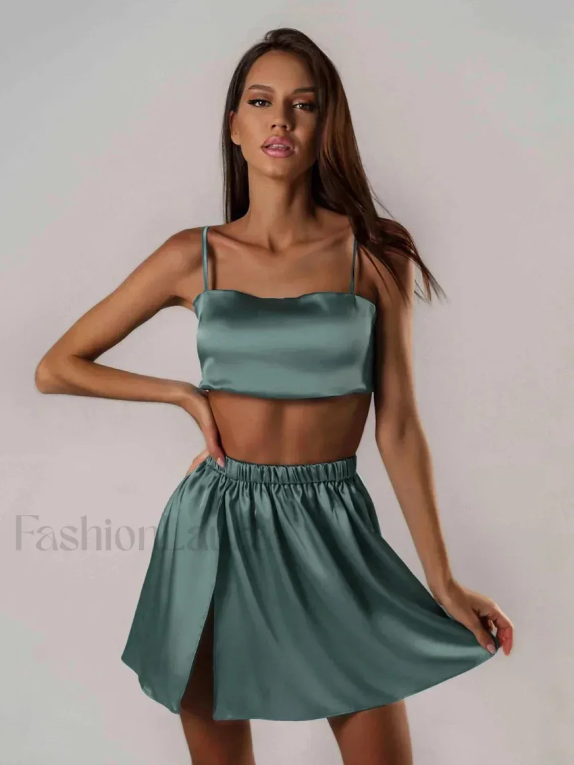 Summer Spaghetti Strap Shorts Two Piece Set - Image 3