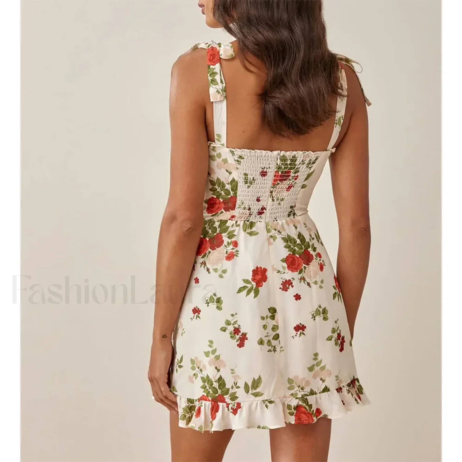 Sweetheart Ruffle Hem Floral Dress - Image 5