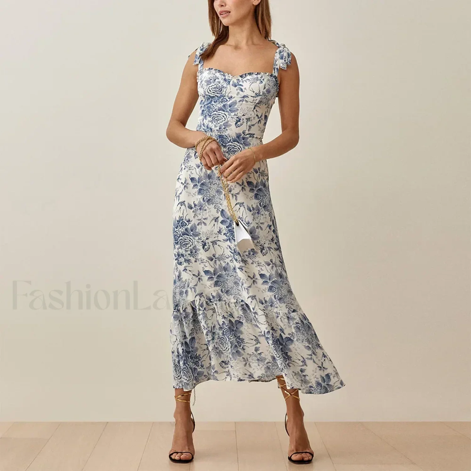 Sweetheart Tie-Strap Floral Dress - Image 16
