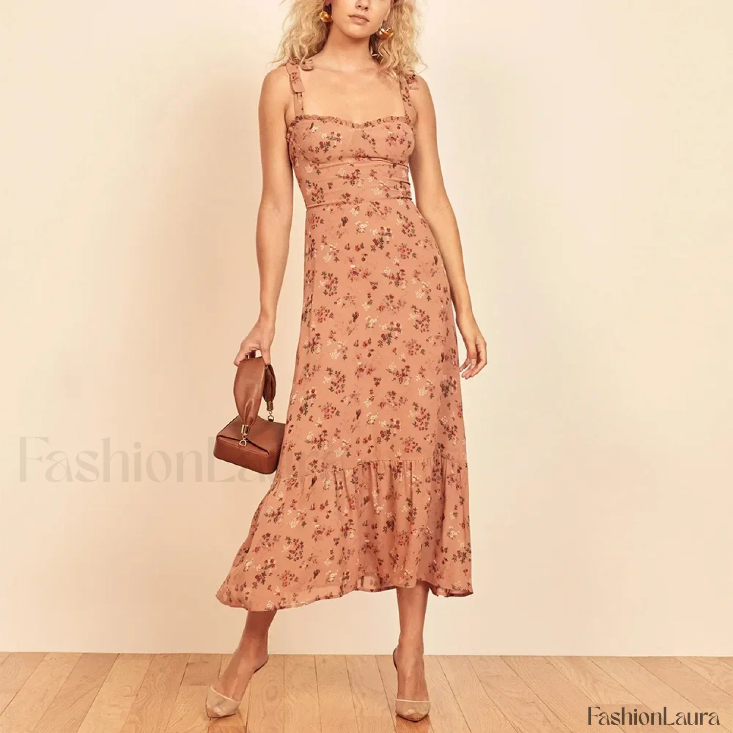 Sweetheart Tie-Strap Floral Dress - Image 50