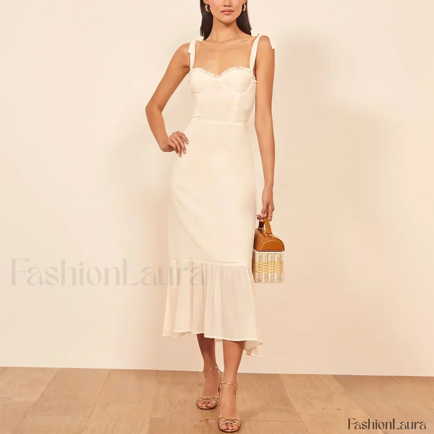 Sweetheart Tie-Strap Floral Dress - Image 53