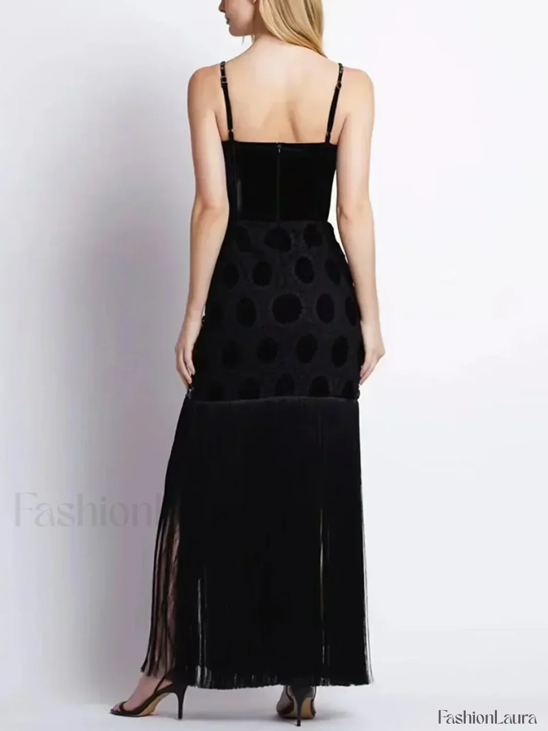 Tassel Strap Backless Maxi Dress - Image 6