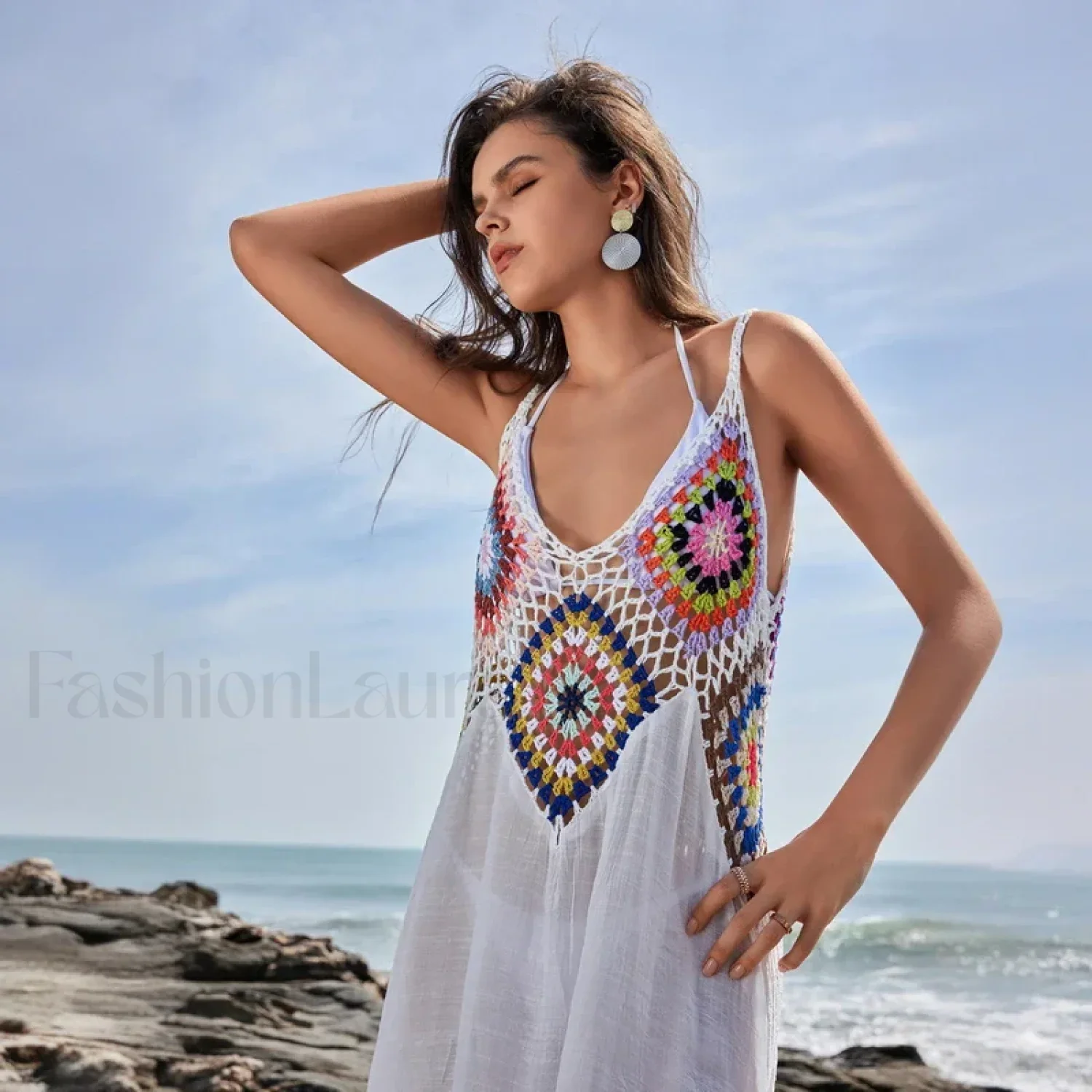 Tencel Slub Long Sleeve Cover Up - Image 3
