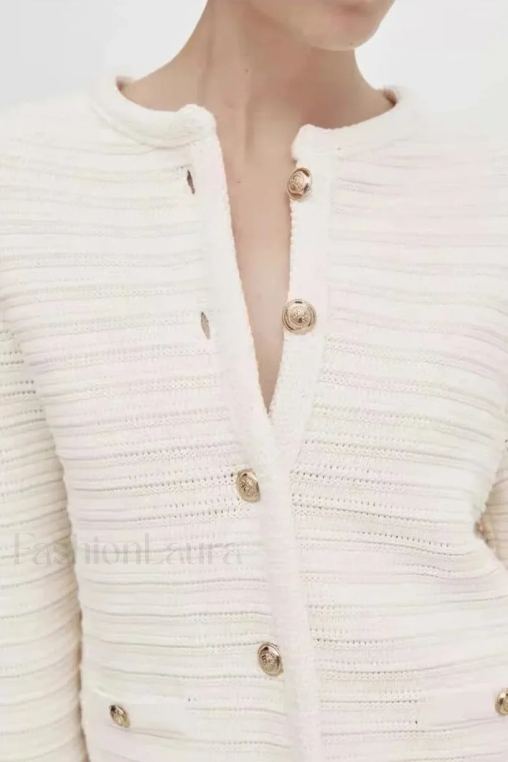 Textured Knit Button Cardigan - Image 4