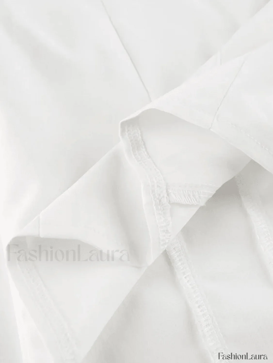 Tie Design White Cropped Blouse - Image 14