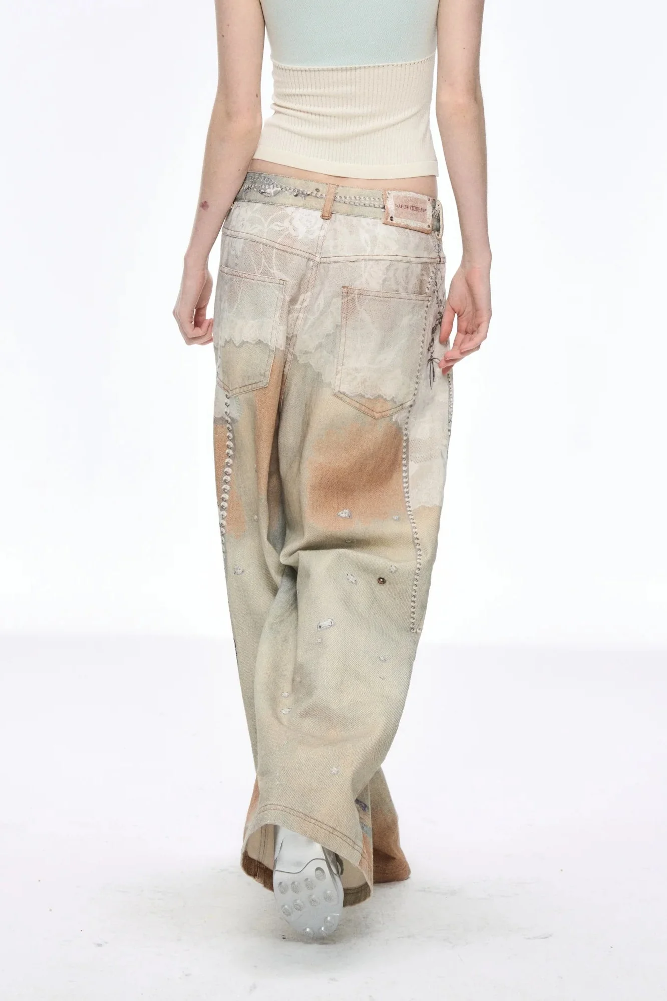 Tie Dye Baggy Wide Leg Denim Jeans - Image 16
