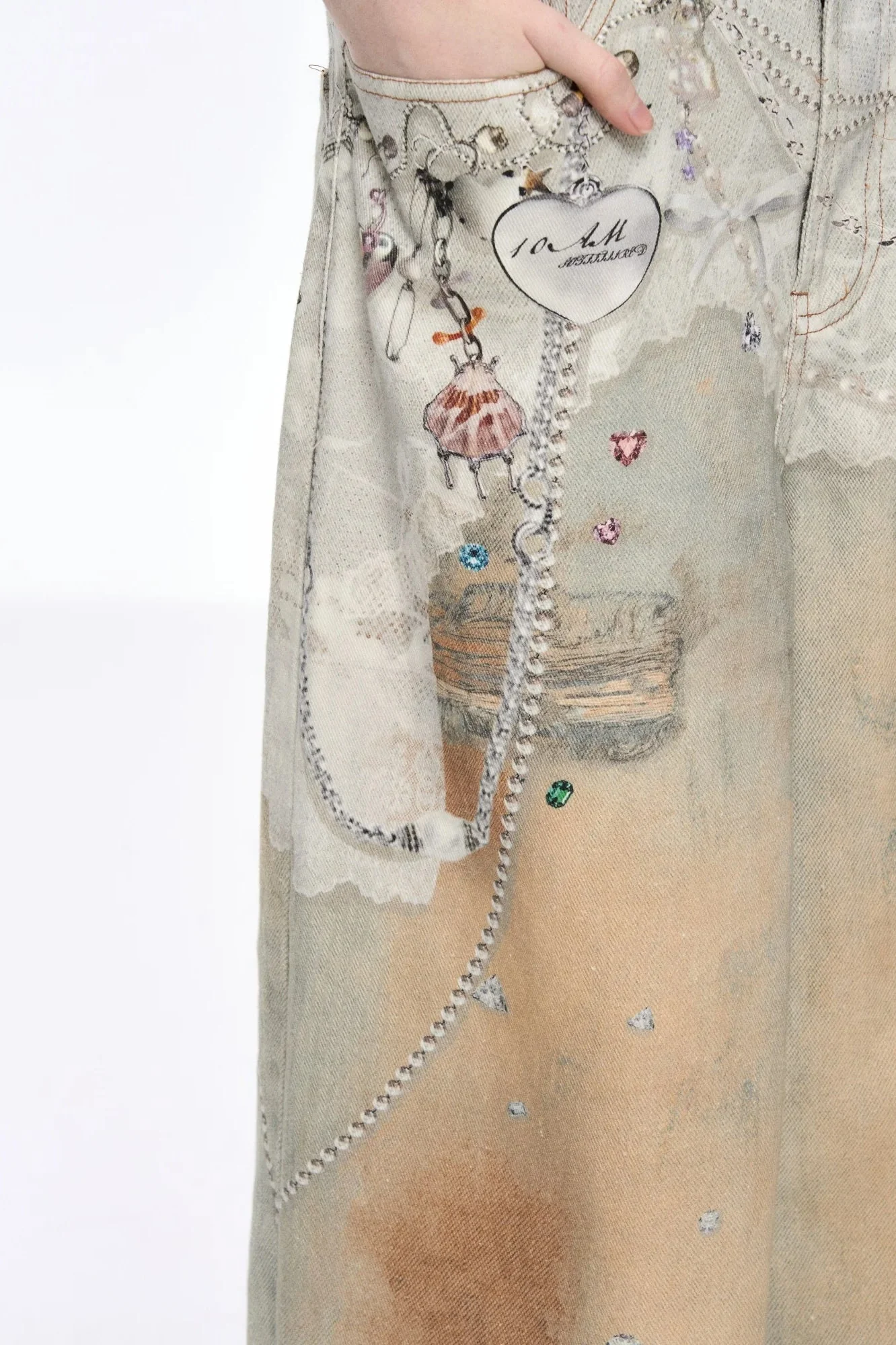 Tie Dye Baggy Wide Leg Denim Jeans - Image 8