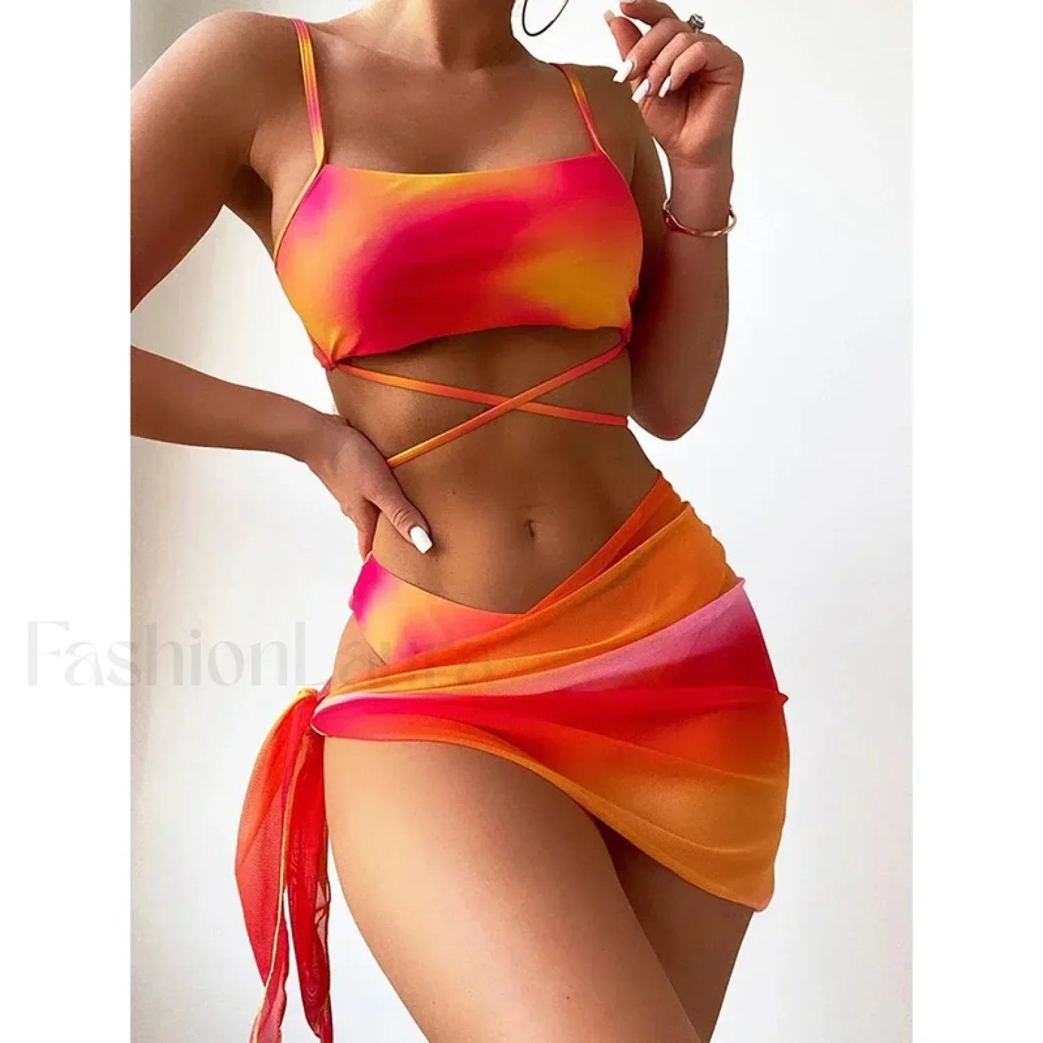 Tie Dyed Mesh Gradient Three Piece Set - Image 15