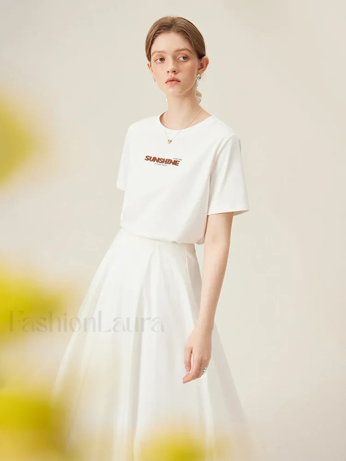 Toothbrush Embroidery Pink Cotton T-Shirt - Image 5