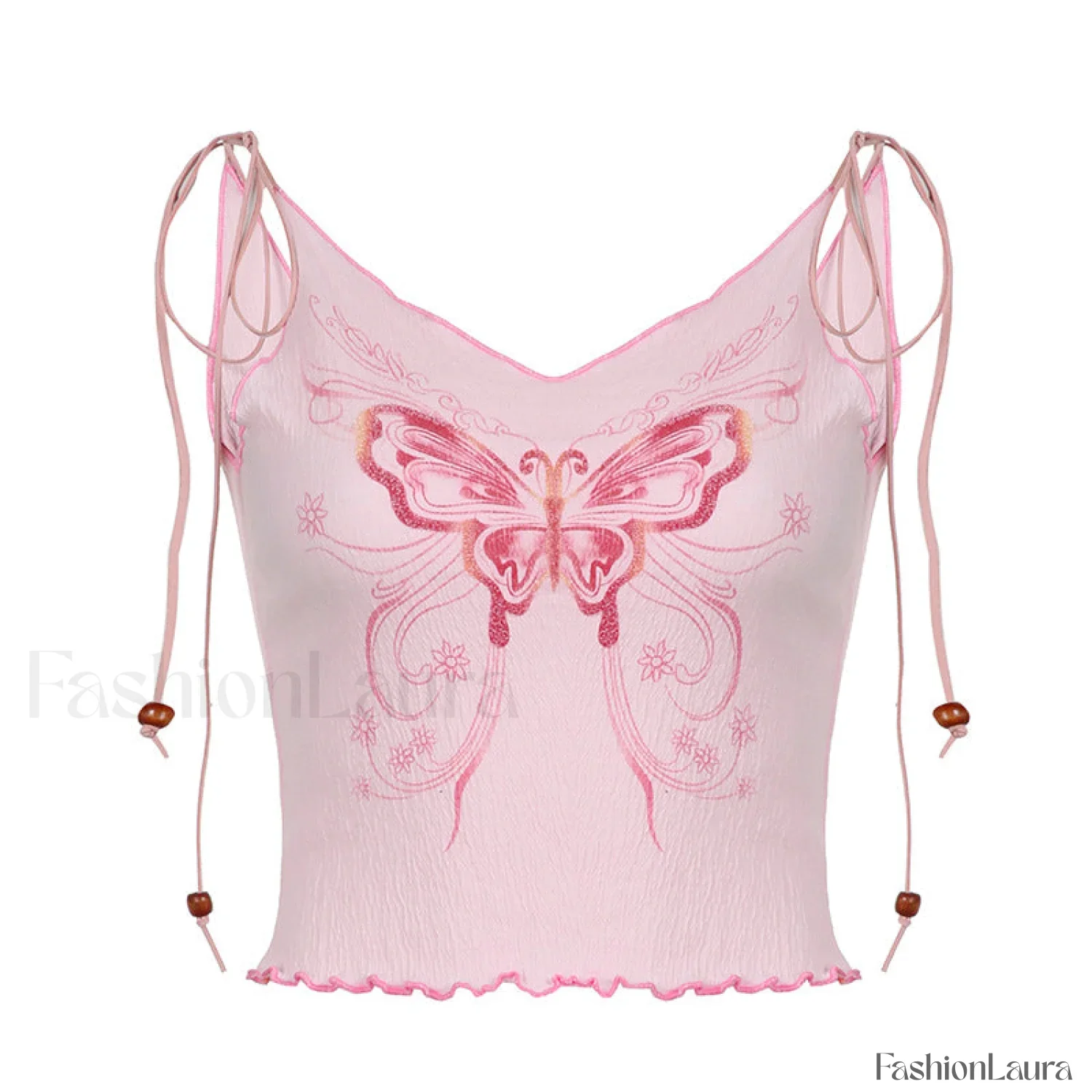 Tulip Mushroom Print Rib Tank Top - Image 10