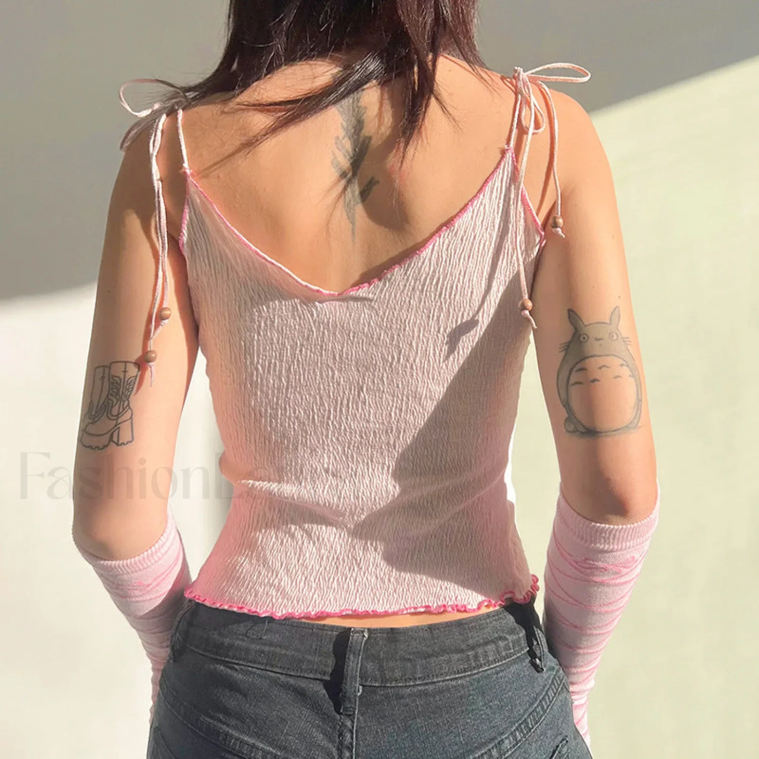 Tulip Mushroom Print Rib Tank Top - Image 5