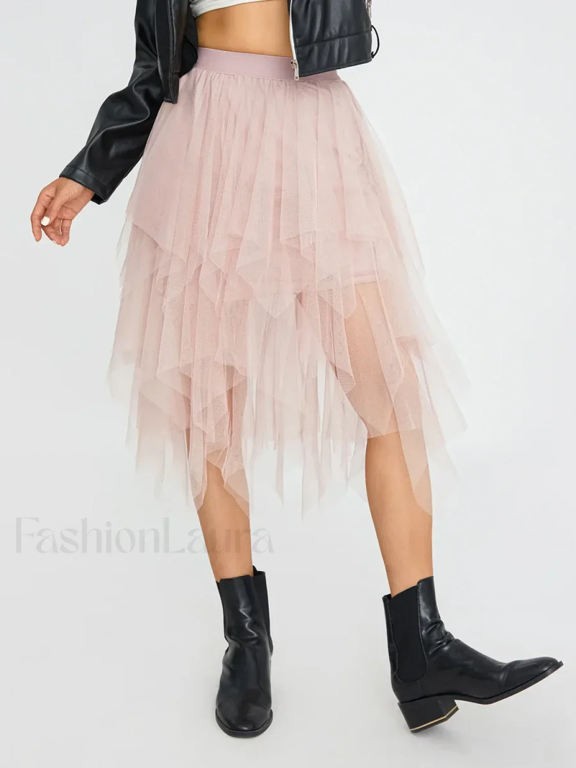 Tulle Multi-Layer Mesh Skirt - Image 9