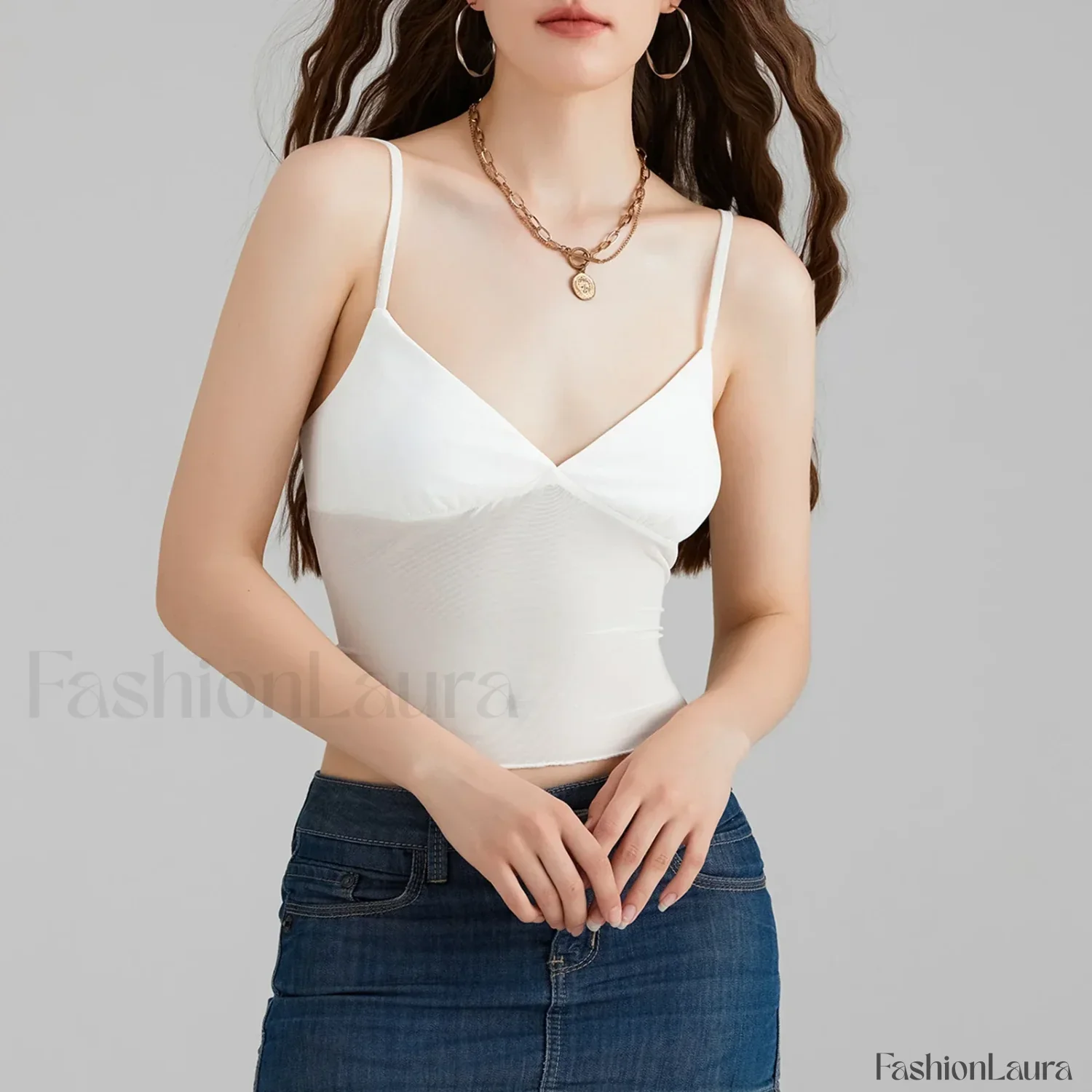Tulle Spaghetti Strap Crop Top - Image 15