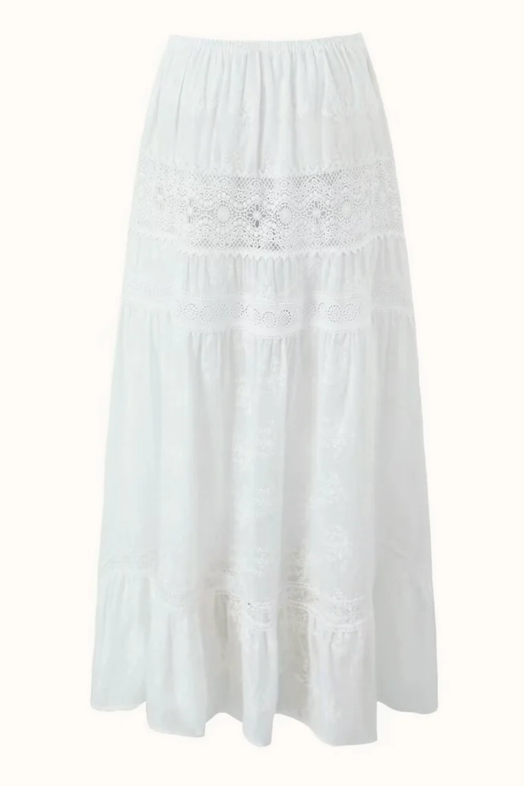 Two Piece Lace Tube Top Boho Skirt Set - Image 6
