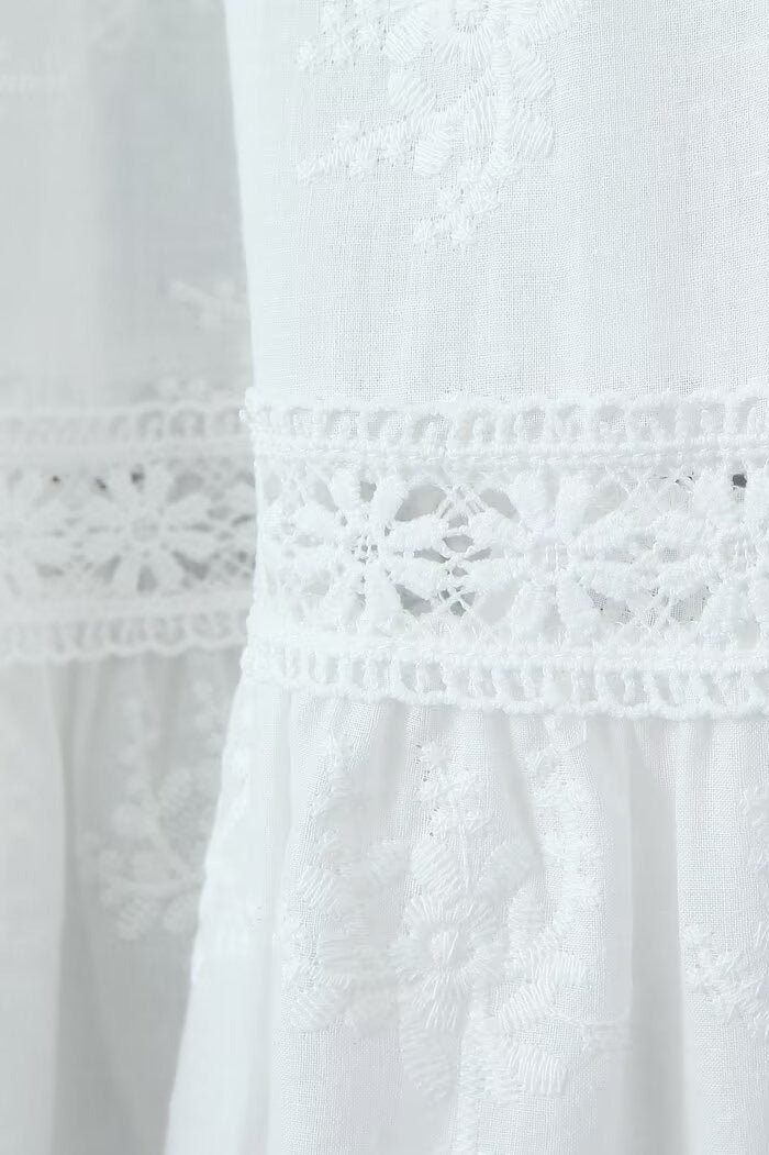 Two Piece Lace Tube Top Boho Skirt Set - Image 7
