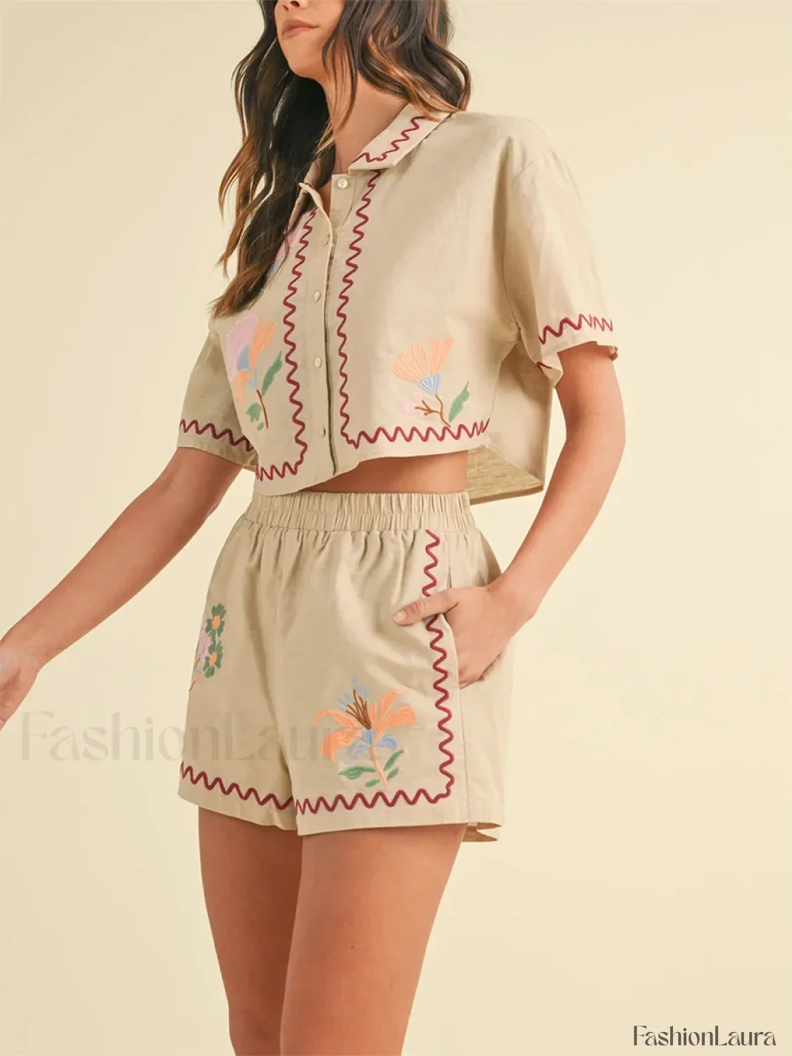 Casual Loose Top Shorts Two Piece Set - Image 12