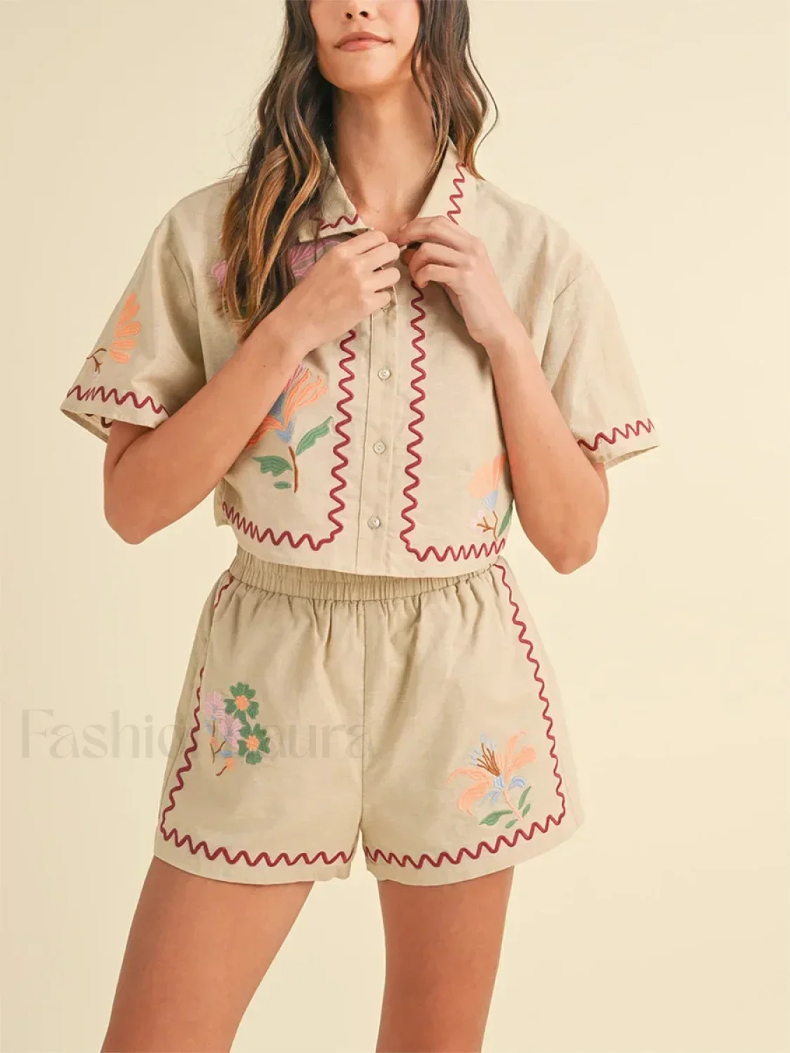 Casual Loose Top Shorts Two Piece Set - Image 4