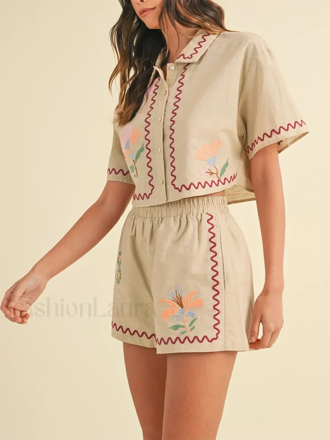 Casual Loose Top Shorts Two Piece Set - Image 8