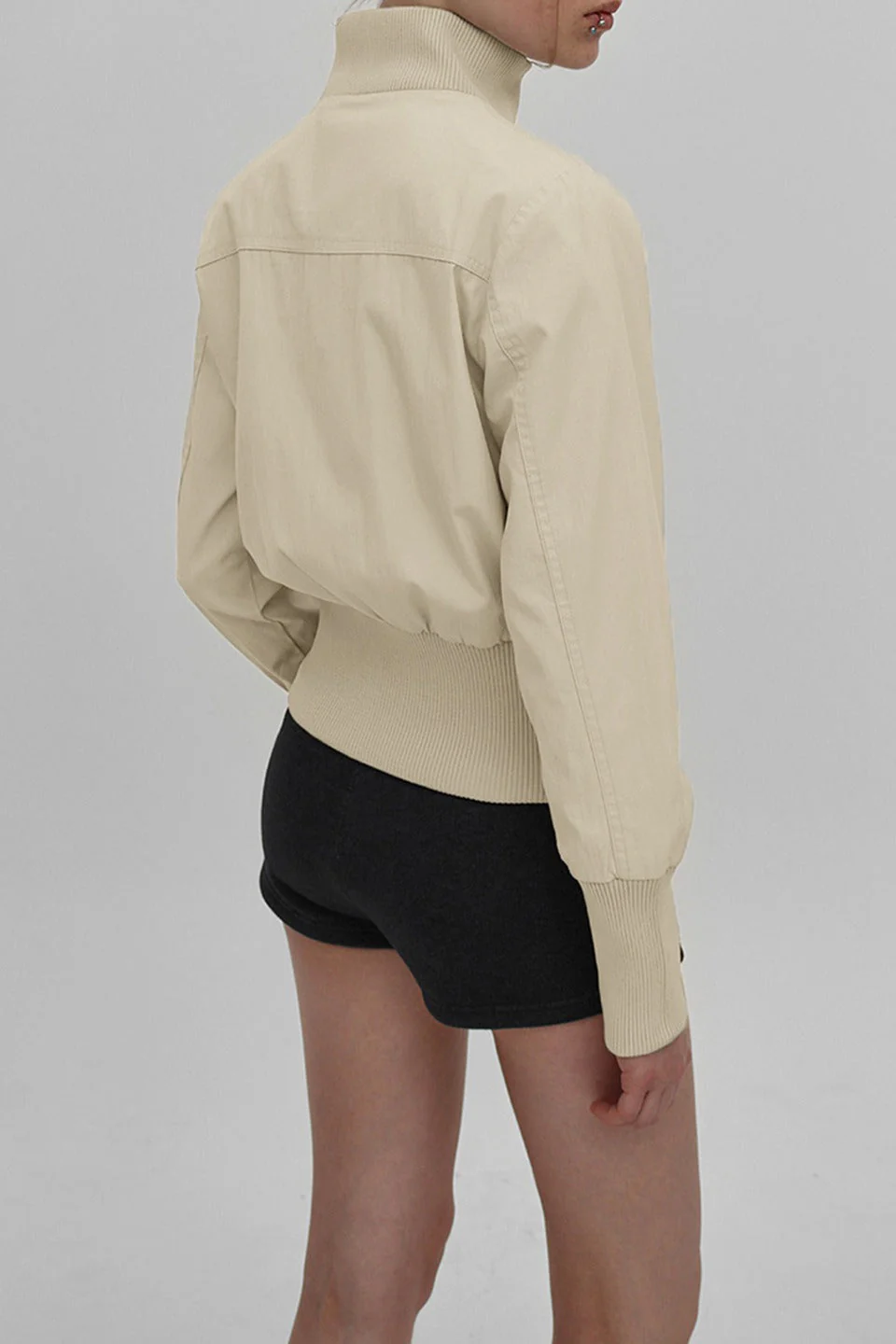 Utility Belted Stand Collar Jacket - Image 5