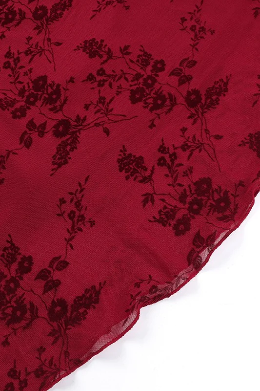 V-Neck Sleeveless Slim Fit Floral Dress - Image 11