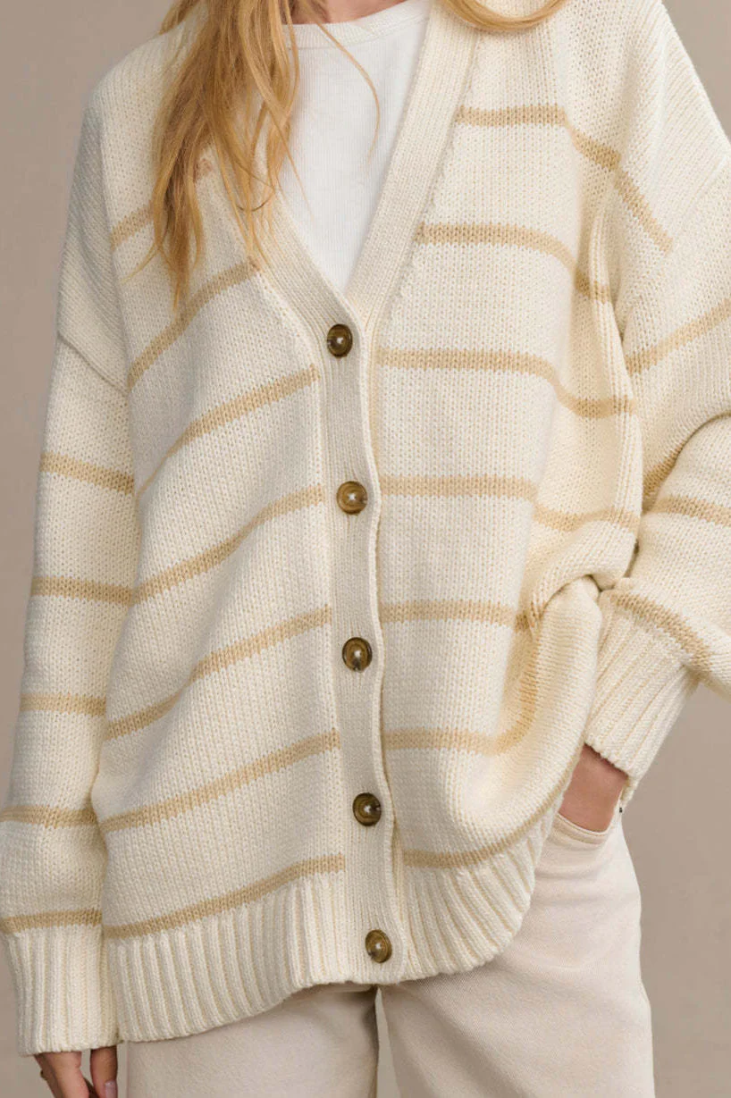 V-Neck Striped Cotton Sweater - Image 43