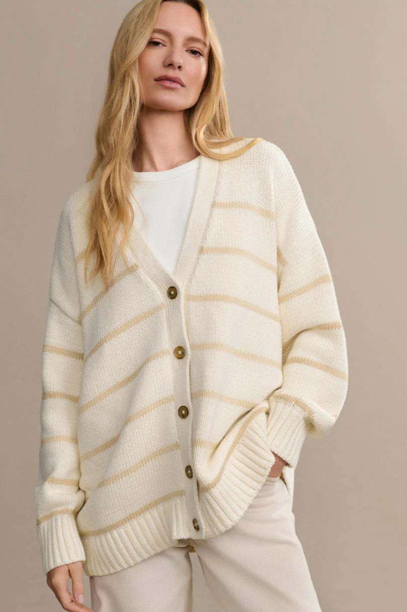V-Neck Striped Cotton Sweater - Image 44