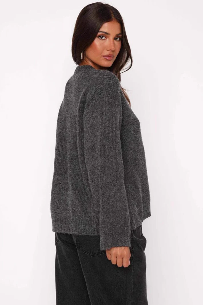 V-Neck Tie Front Knit Cardigan Sweater - Image 11