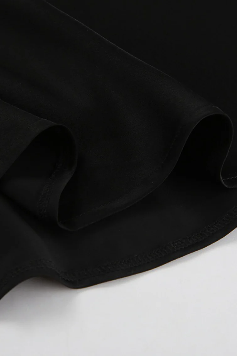 V Neck Tie Front Satin Top Maxi Skirt Set - Image 11