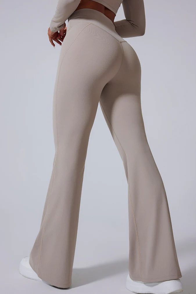 V-Waist Brushed Booty Lifting Workout Leggings - Image 3