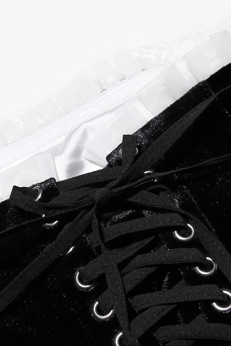 Velvet Bustier A-line Cocktail Dress - Image 12