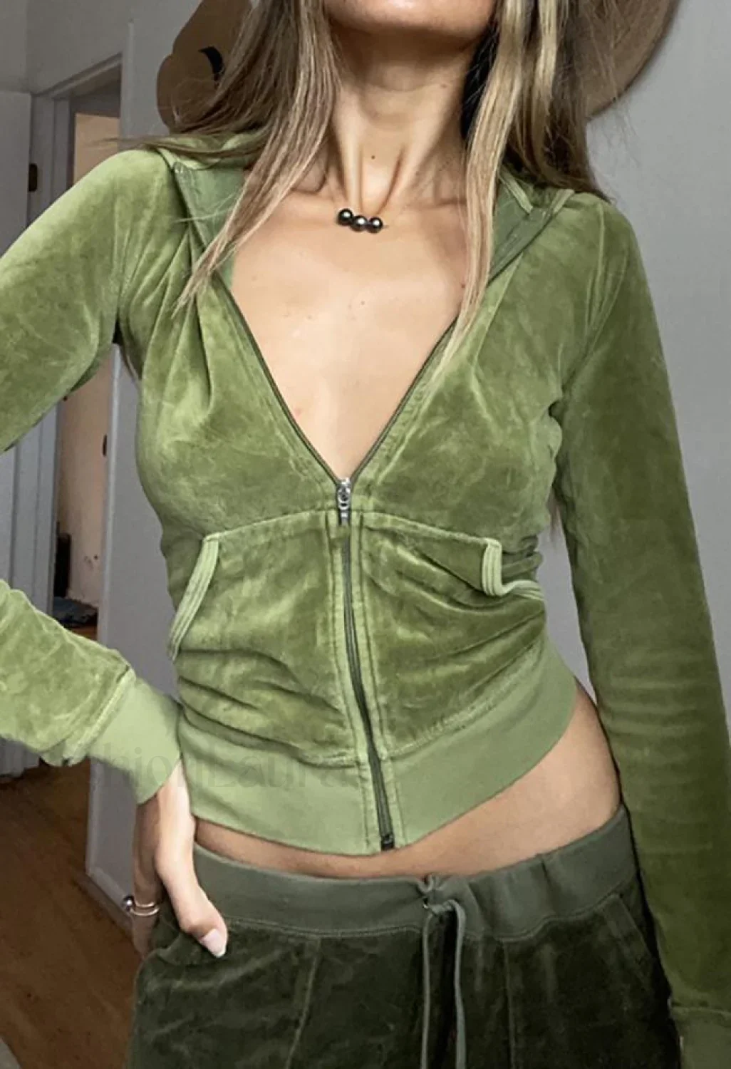 Velvet Zip Up Hoodie - Image 27