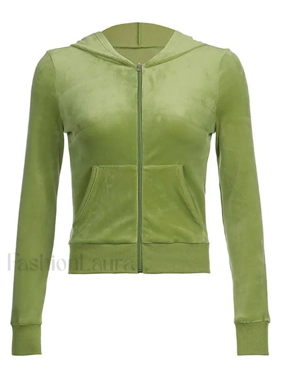 Velvet Zip Up Hoodie - Image 4
