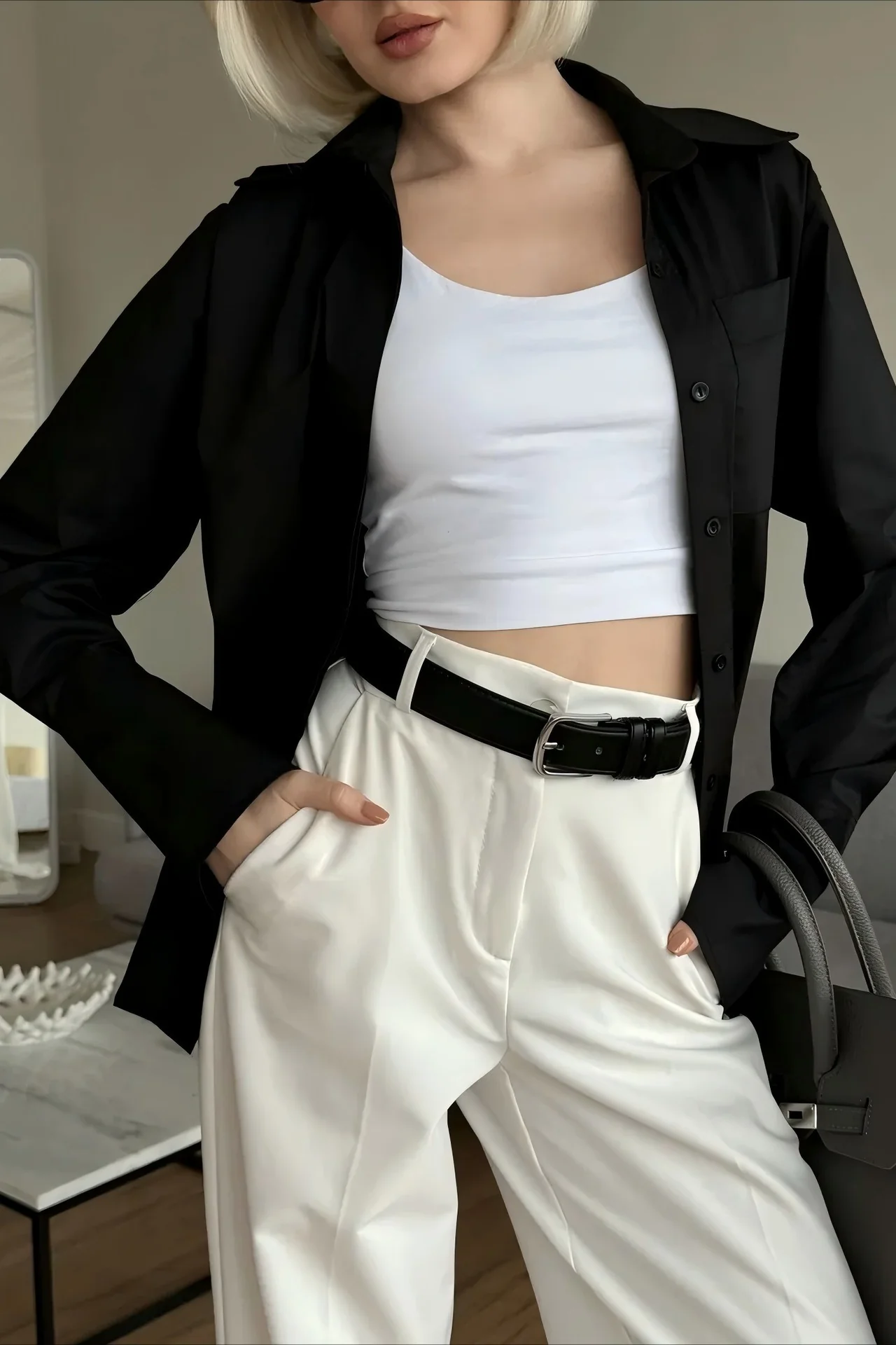 Versatile Lapel Collar Blouse - Image 11