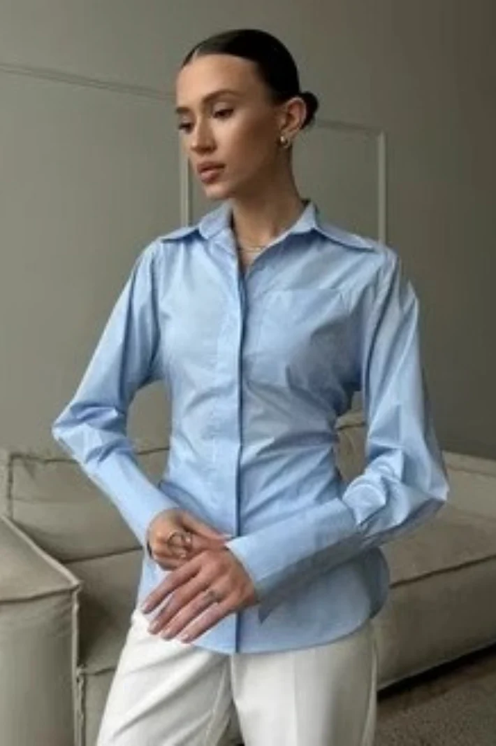 Versatile Lapel Collar Blouse - Image 5