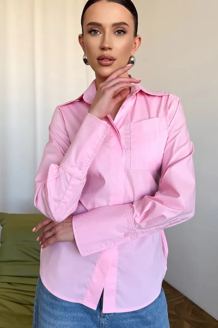 Versatile Lapel Collar Blouse - Image 7