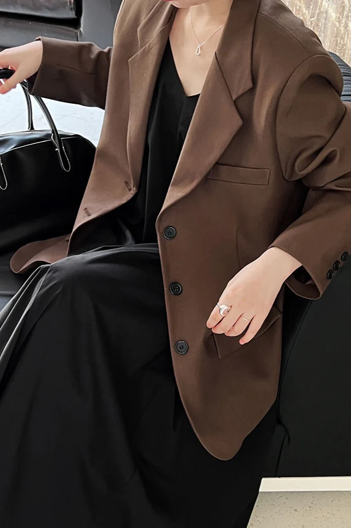 Vintage Casual Long Sleeve Blazer - Image 10