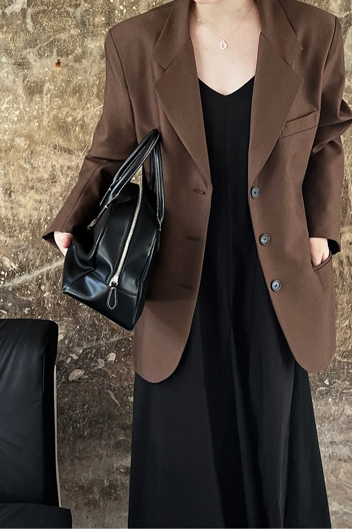 Vintage Casual Long Sleeve Blazer - Image 11