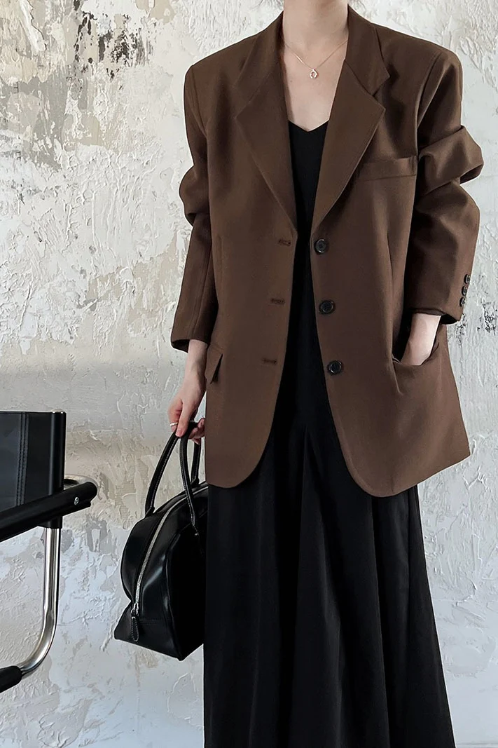 Vintage Casual Long Sleeve Blazer - Image 13