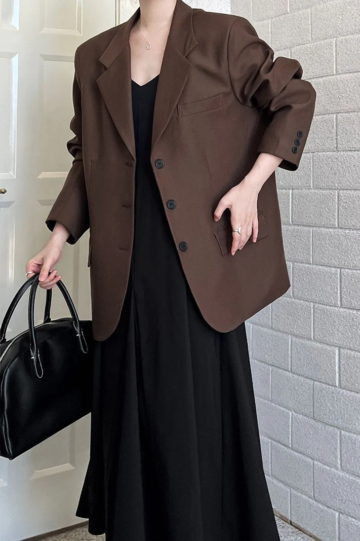 Vintage Casual Long Sleeve Blazer - Image 16