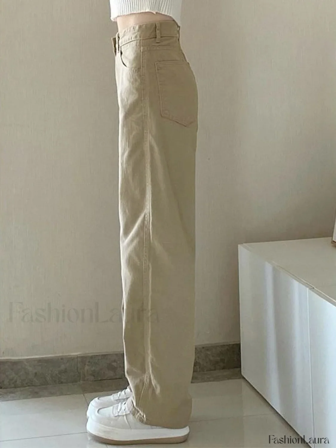Vintage Khaki Straight Leg Boyfriend Jeans - Image 10