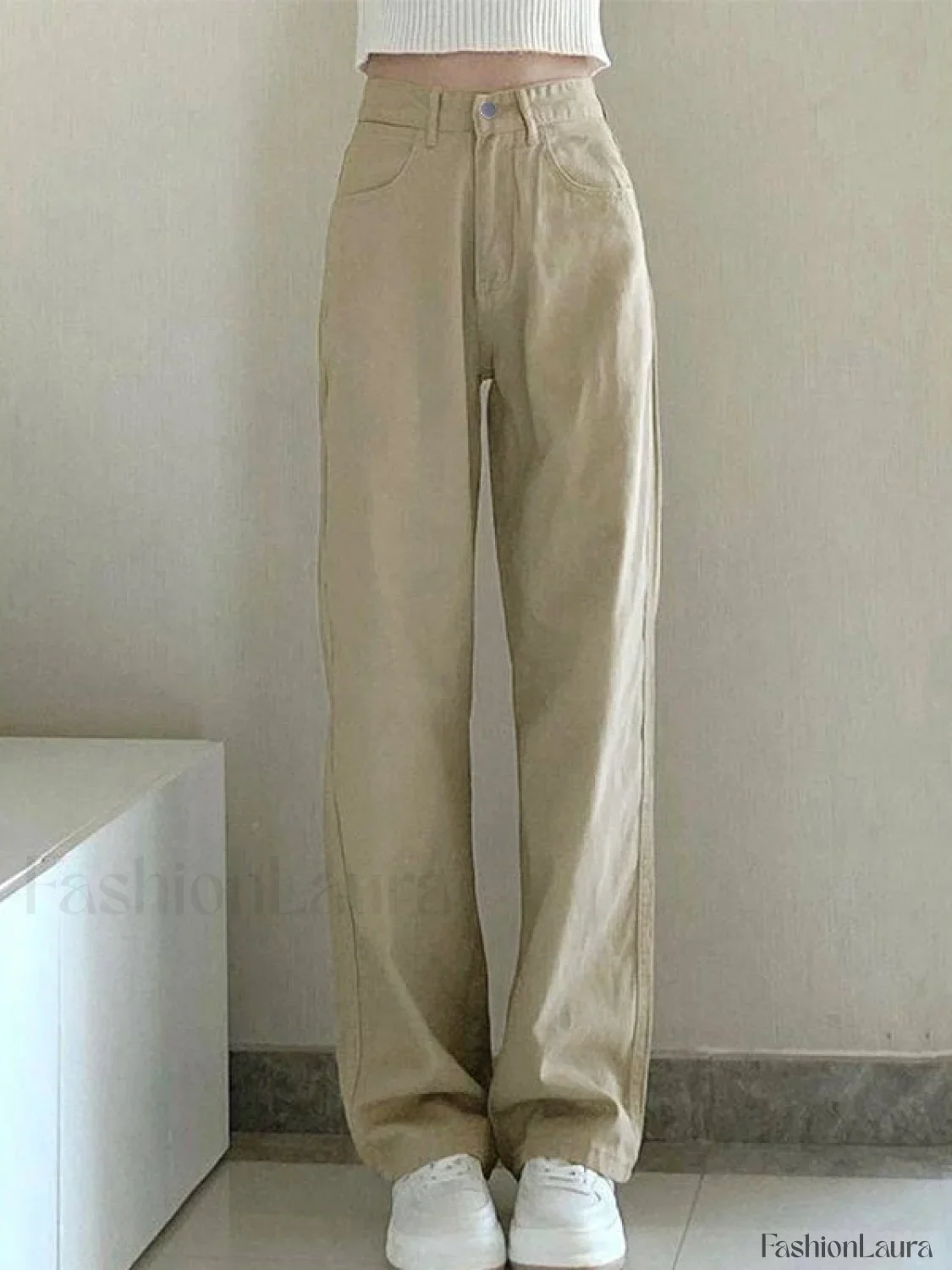 Vintage Khaki Straight Leg Boyfriend Jeans - Image 11