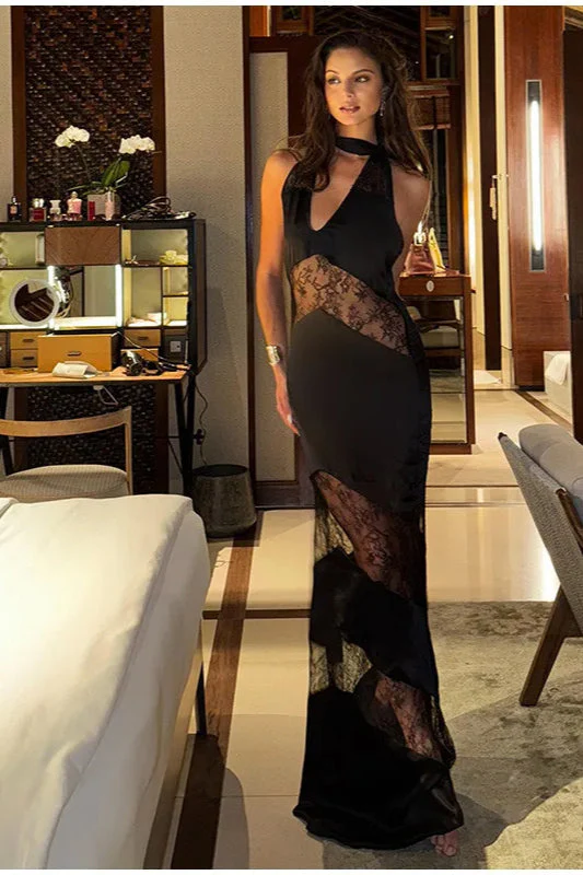 Vintage Lace Long Evening Boho Dress - Image 16