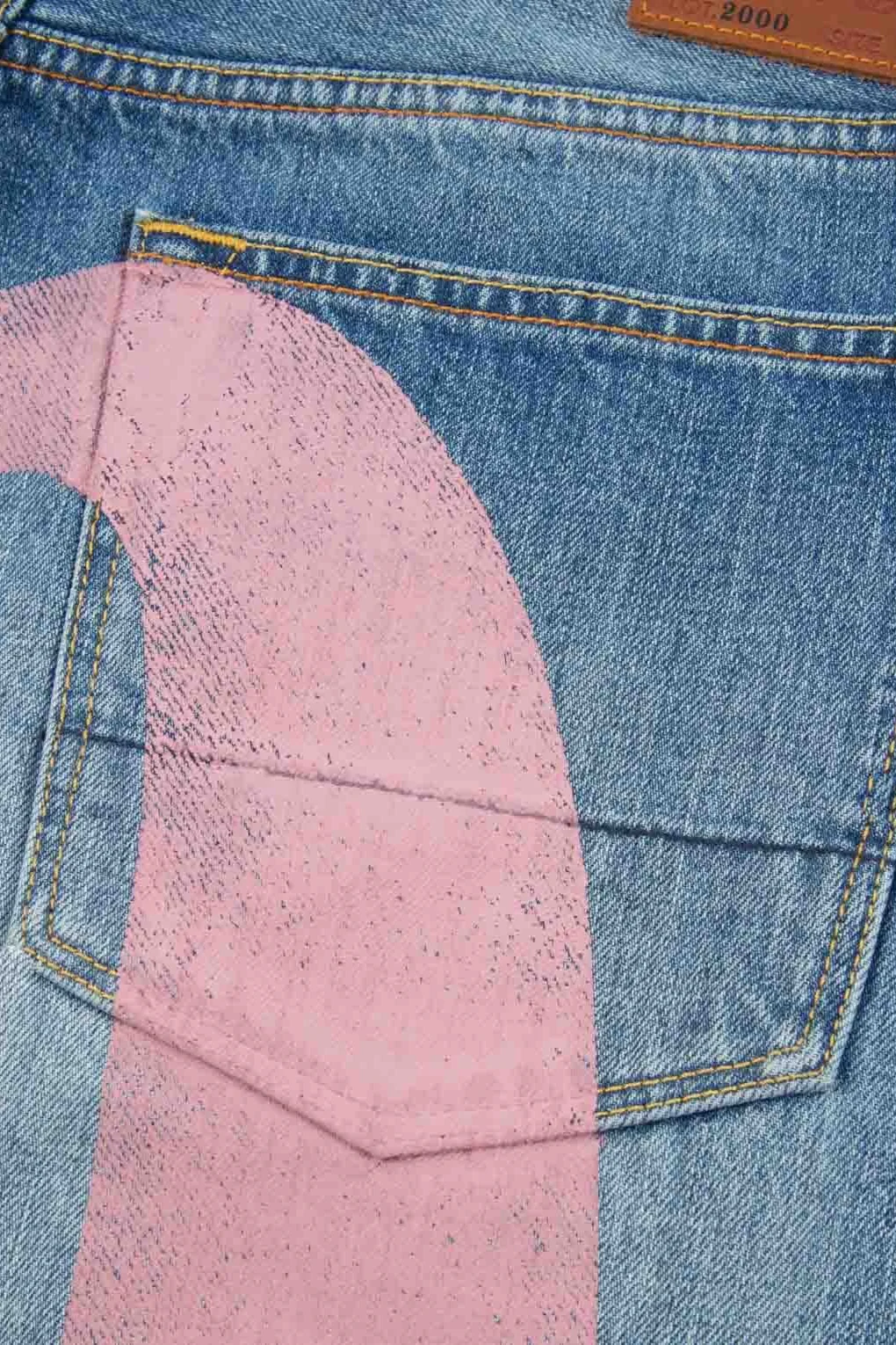 Vintage Letter Printed Loose Straight Leg Hip Hop Casual Jeans - Image 6