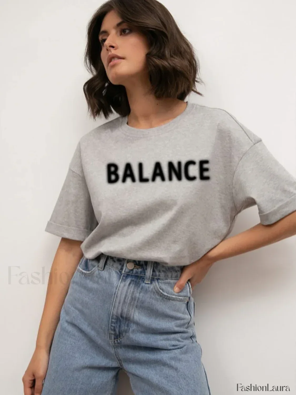 Vintage Letter Printed T-Shirt - Image 10