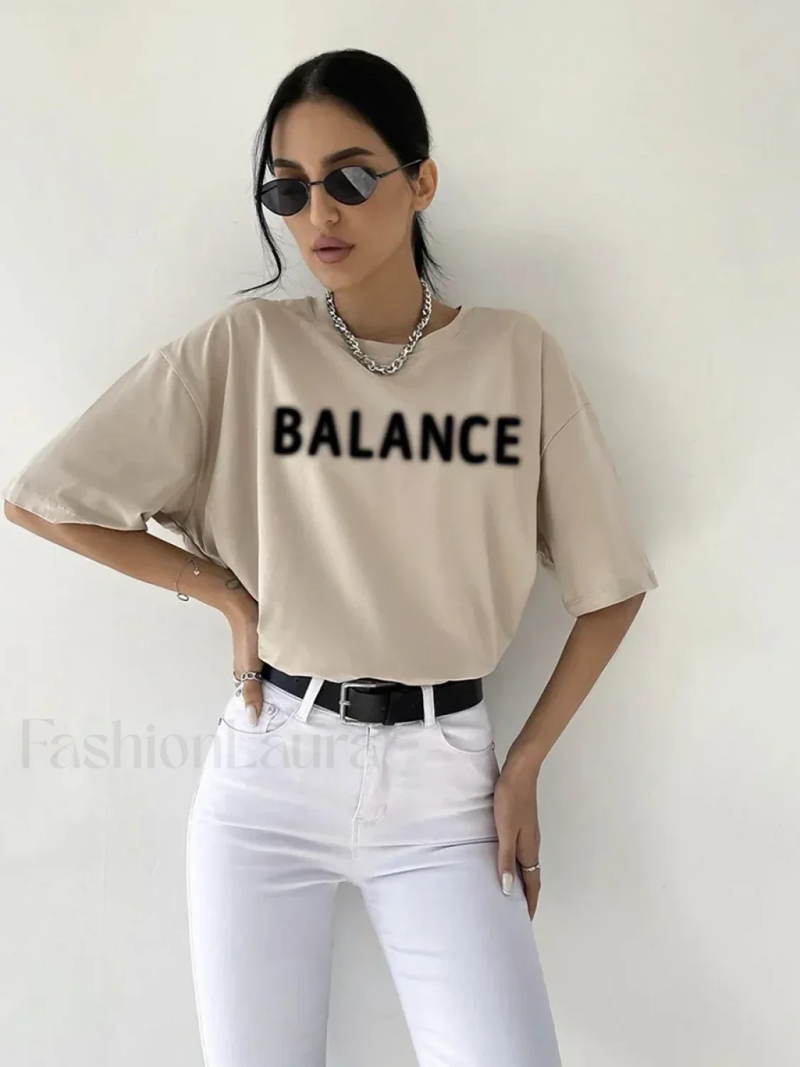Vintage Letter Printed T-Shirt - Image 4