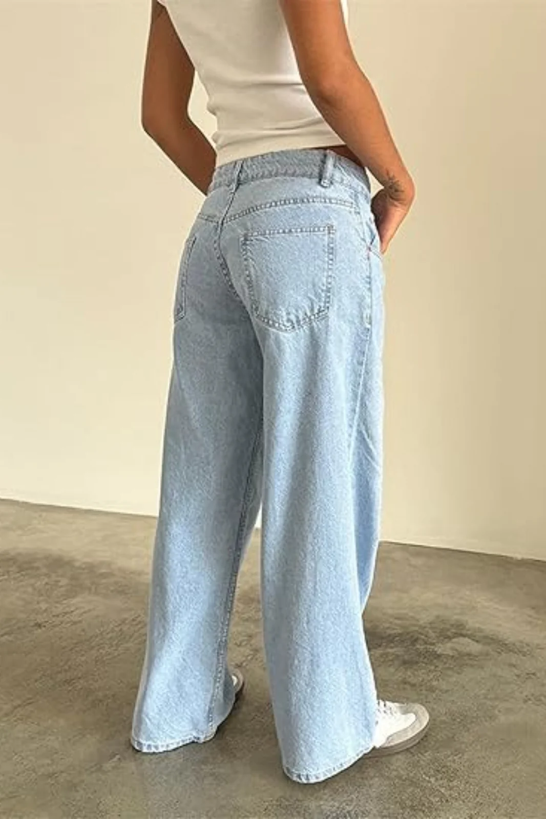 Vintage Low Rise Washed Straight Jeans - Image 17