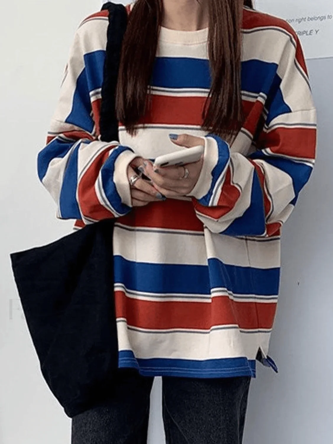 Vintage Striped Pullover Sweatshirt - Image 7