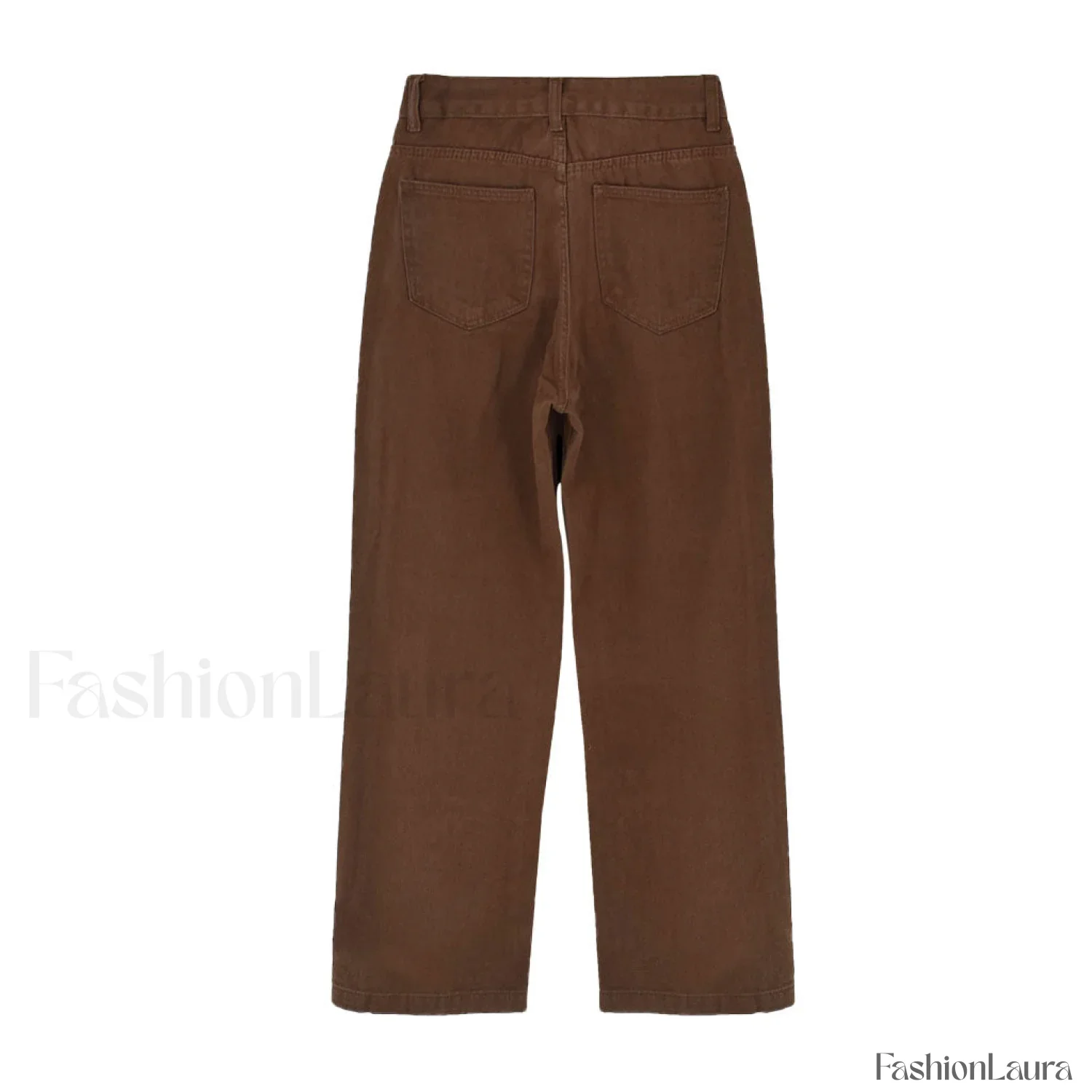 Vintage Style '90s High Waist Straight Leg Jeans - Chocolate - Image 11