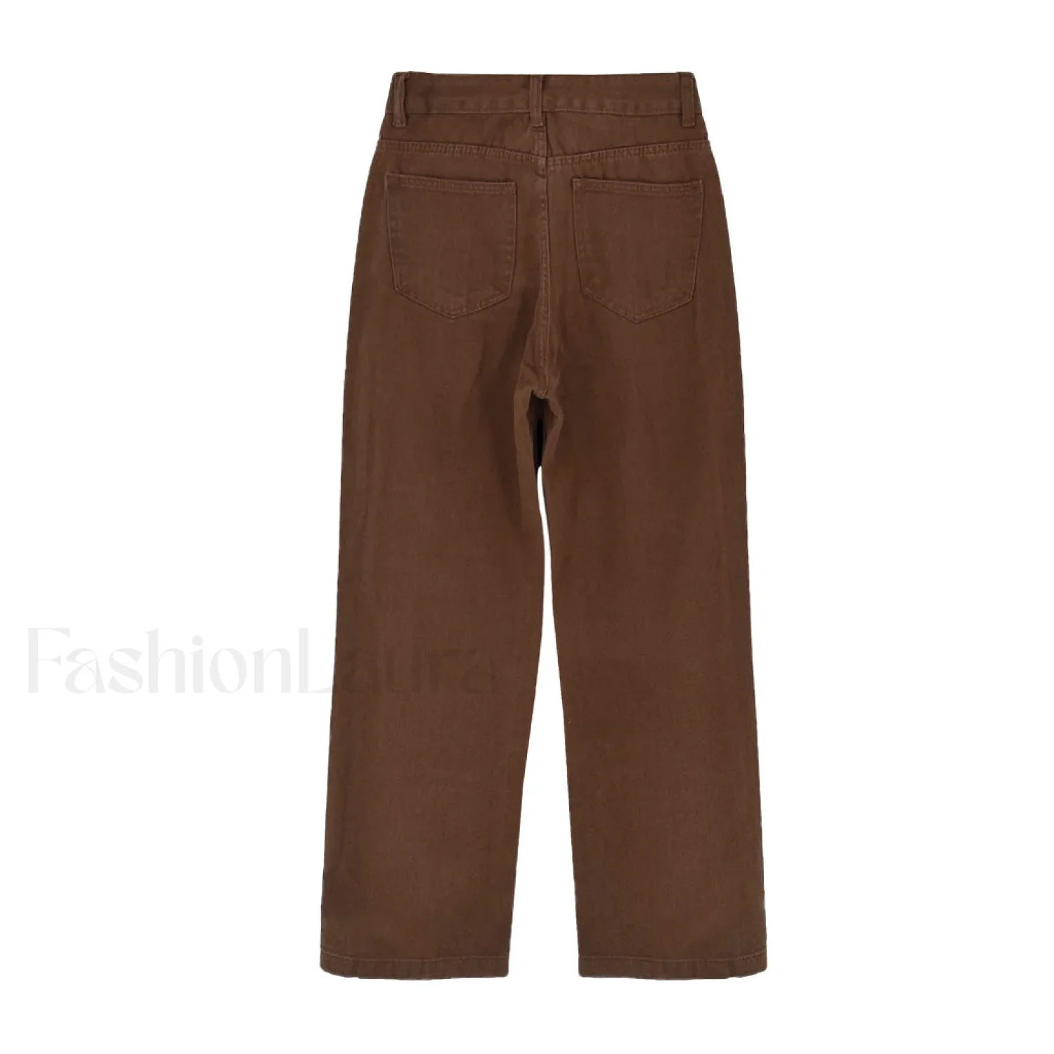 Vintage Style '90s High Waist Straight Leg Jeans - Chocolate - Image 6