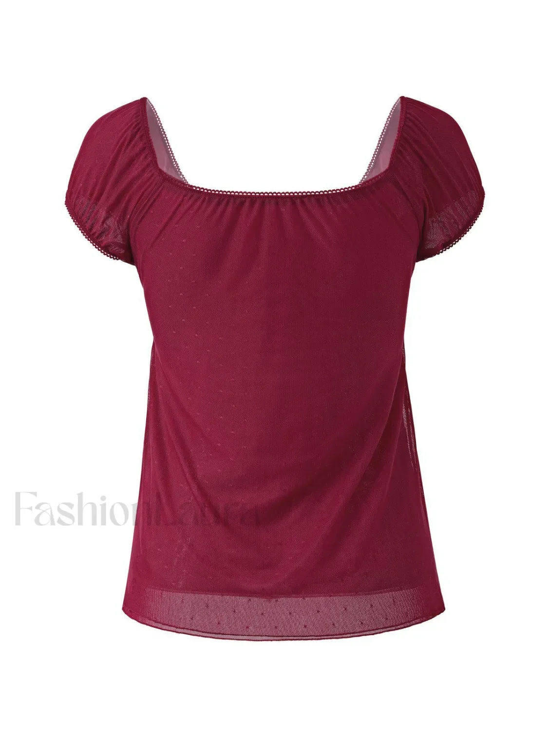 Vintage Tie Front Lace Trim Blouse - Image 4